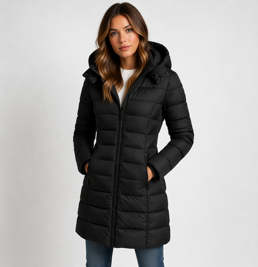 Elira Women’s Lightweight Puffer Jacket featuring insulated warmth, perfect for stylish winter layering and outdoor activities. 0