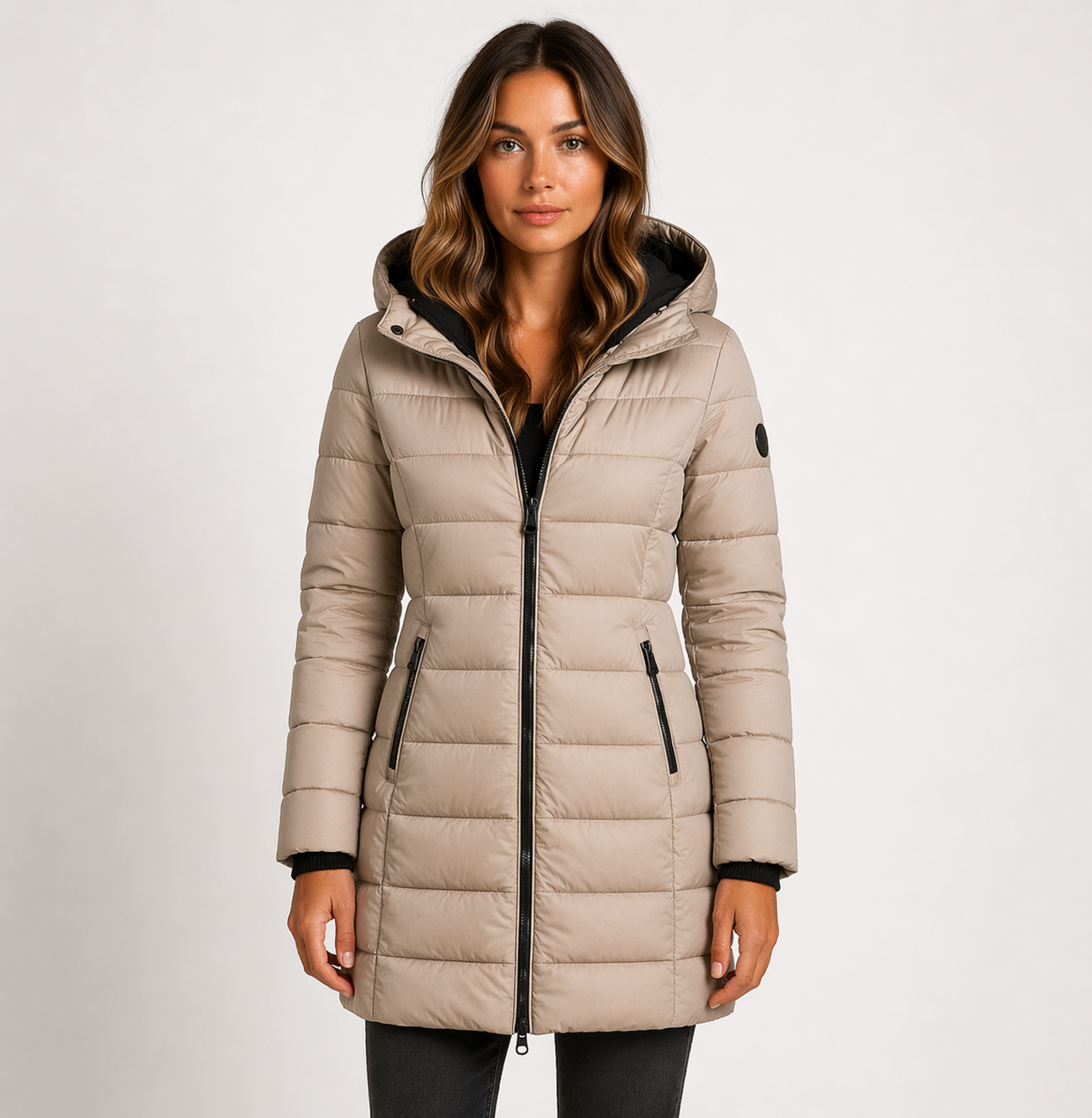 Elira Women’s Lightweight Puffer Jacket featuring insulated warmth, perfect for stylish winter layering and outdoor activities. 3