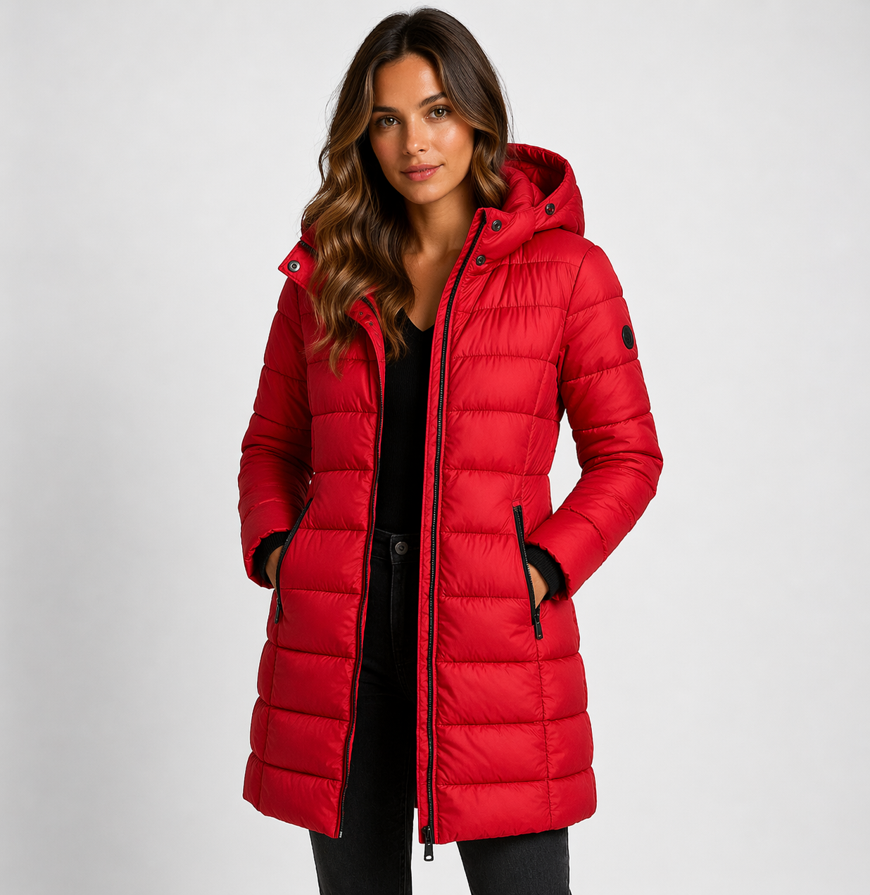 Elira Women’s Lightweight Puffer Jacket featuring insulated warmth, perfect for stylish winter layering and outdoor activities. 4