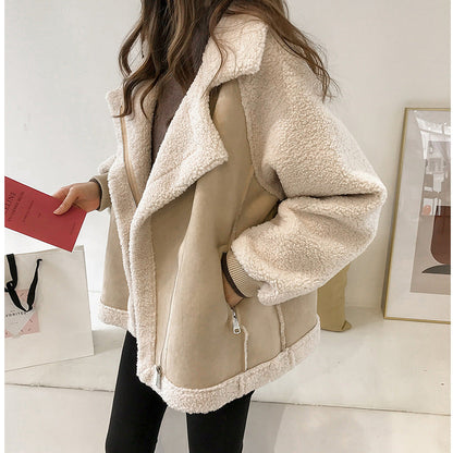 Elowen Women’s Oversized Jacket featuring a stylish collared neck and classic button closure, perfect for casual wear and layering in any season. 0