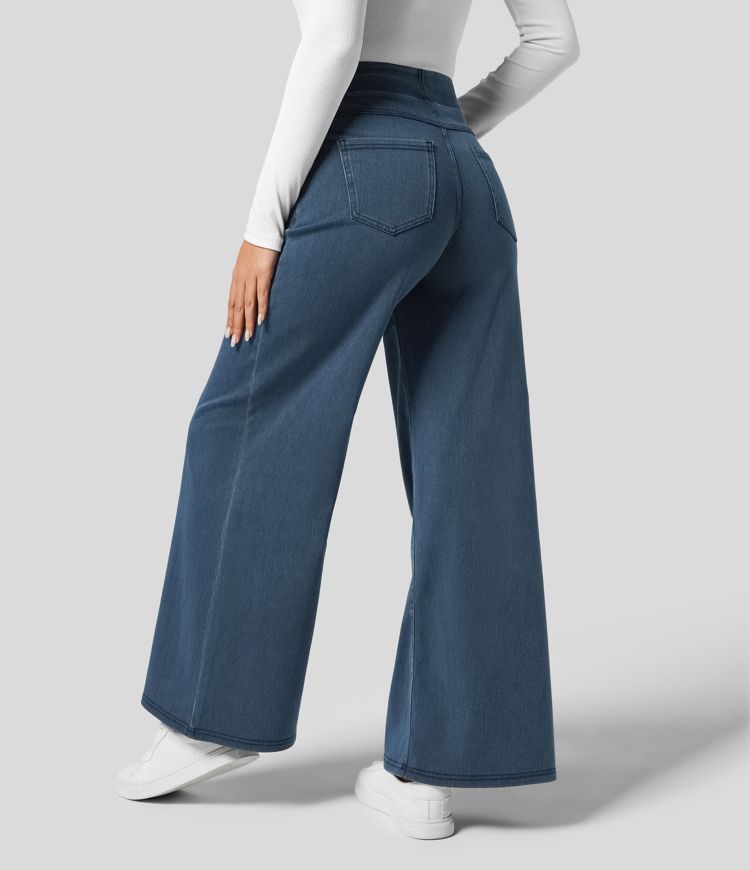 Elysia Women's Elastic Pants featuring a stylish high waist design for comfort and versatility in everyday wear. 2