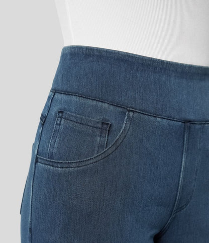 Elysia Women's Elastic Pants featuring a stylish high waist design for comfort and versatility in everyday wear. 3
