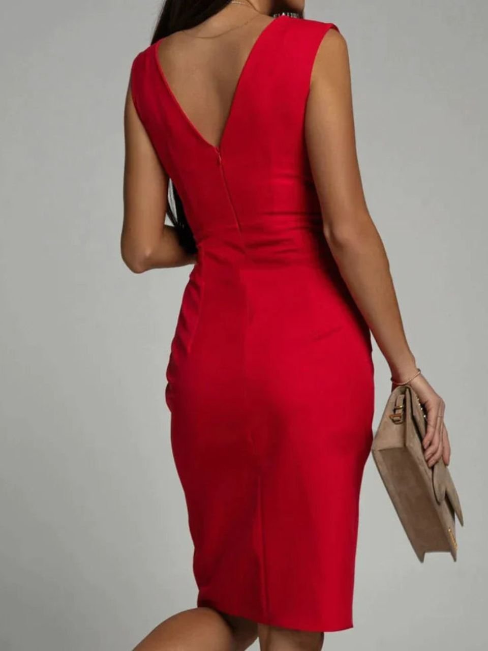 Elysia Women’s Evening Dress featuring an elegant A-Line silhouette and stylish sleeveless design, perfect for formal occasions and special events. 5