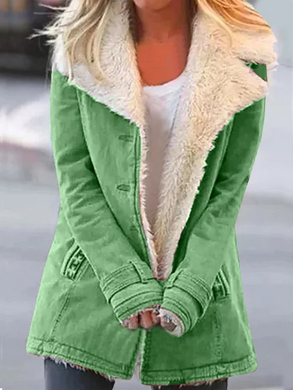 Elysia Women's Jacket featuring a stylish quilted pattern and an adjustable waist belt for a flattering fit. 0