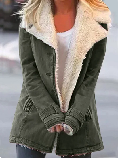 Elysia Women's Jacket featuring a stylish quilted pattern and an adjustable waist belt for a flattering fit. 1