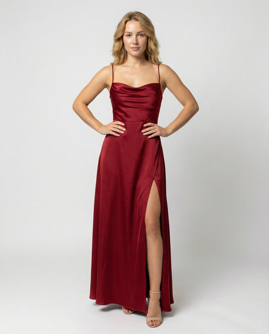 Elysia Women’s Maxi Dress with Braided Back and Flowing Silhouette 0