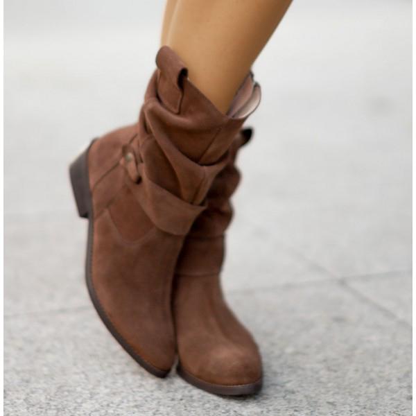 Elysia Women's Mid-Calf Slouch Boots in black, featuring a stylish slouch design and soft supportive comfort for all-day wear. 8