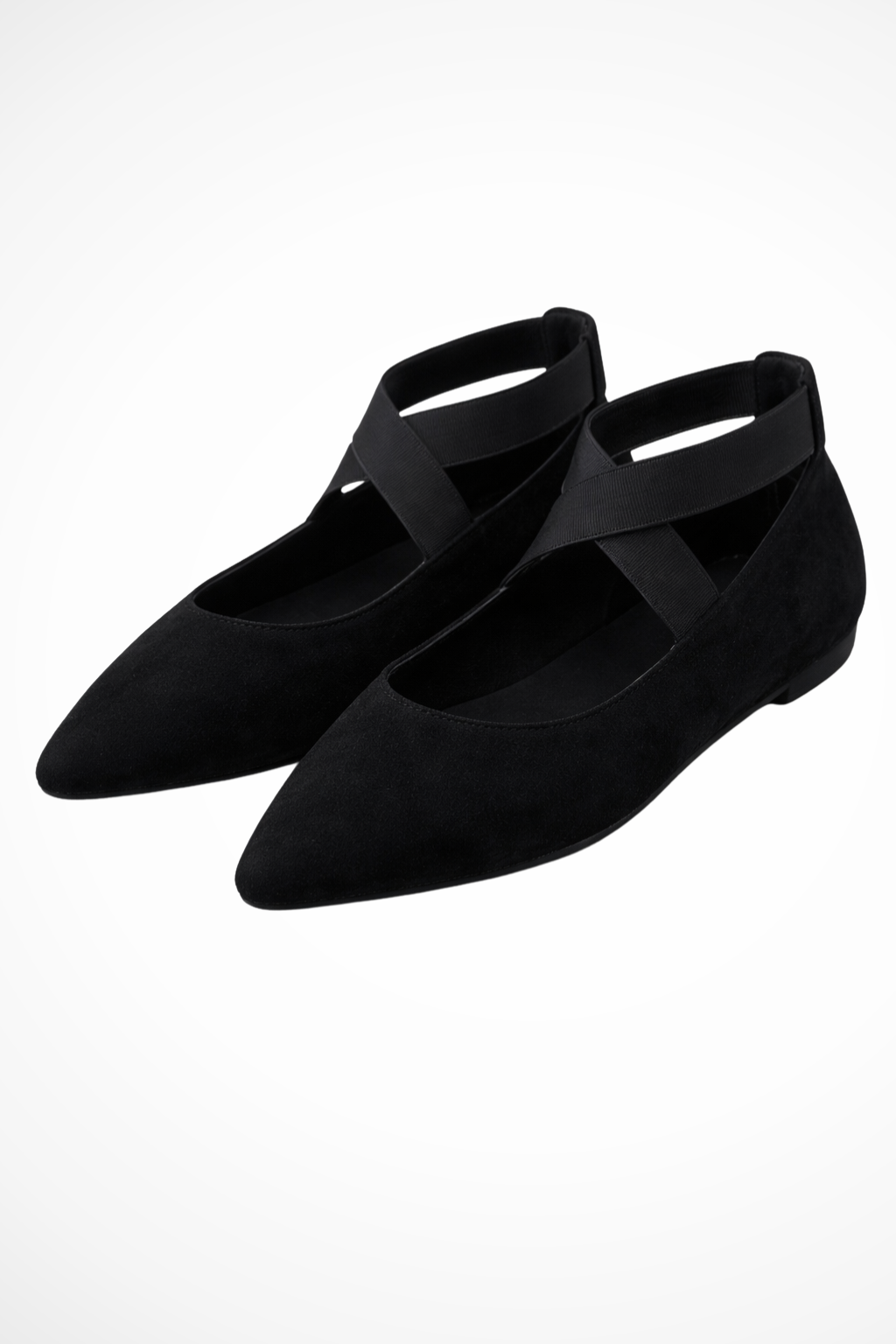 Ember Women’s Ballet Flats featuring a pointed toe design and stylish cross ankle straps, perfect for everyday wear and elegant occasions. 2