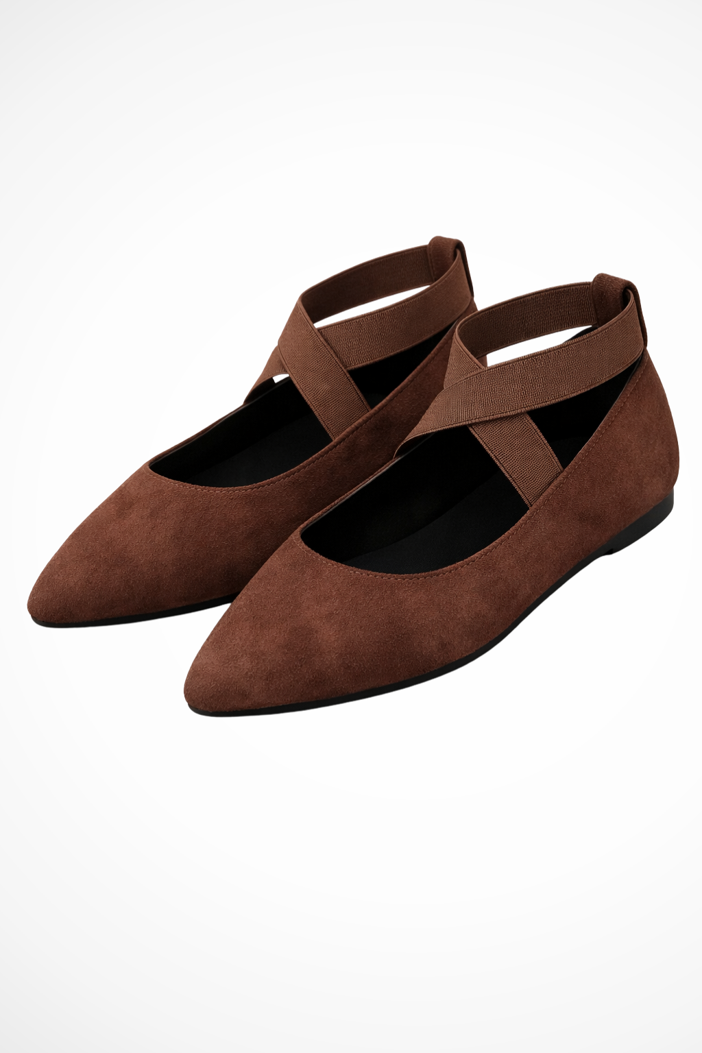 Ember Women’s Ballet Flats featuring a pointed toe design and stylish cross ankle straps, perfect for everyday wear and elegant occasions. 7