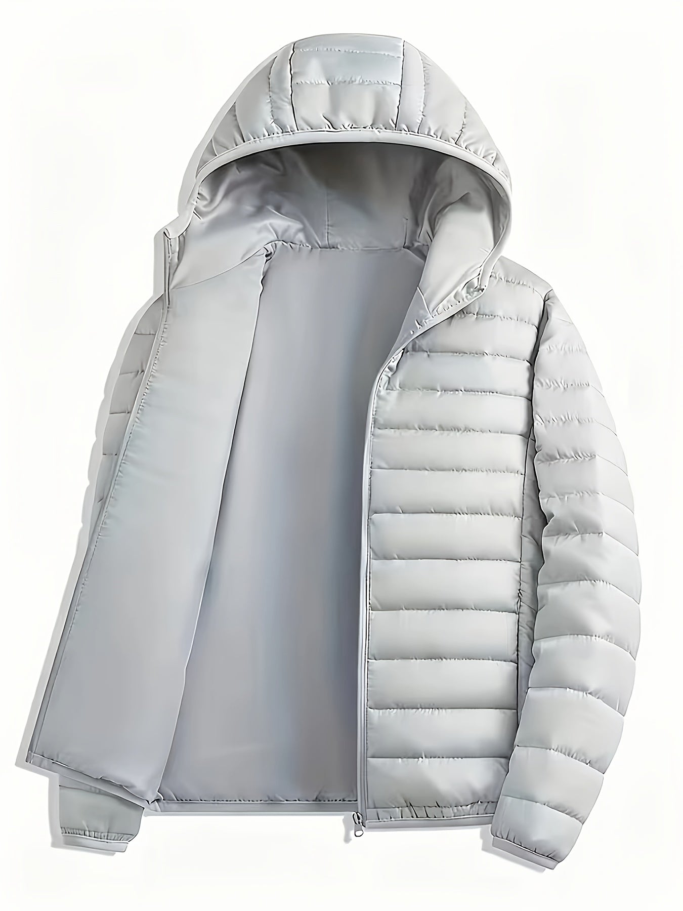 Evelyn Men's Quilted Hooded Jacket featuring lightweight insulation and a stylish casual design, perfect for outdoor activities and everyday wear. 1