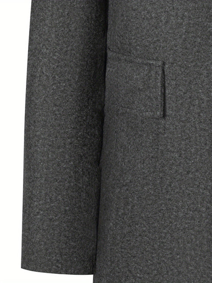 Franklin Men's Single-Breasted Coat featuring a tailored fit and timeless design, perfect for formal occasions and stylish layering. 3