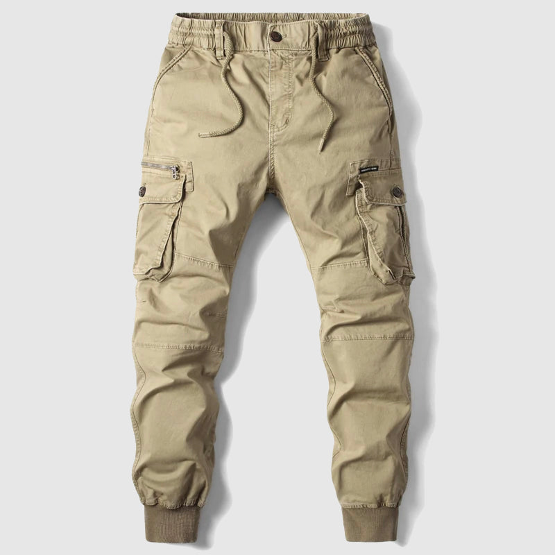 Grove Men's Cargo Joggers featuring adjustable drawstring, multiple pockets, and a stylish design for comfortable everyday wear. 0