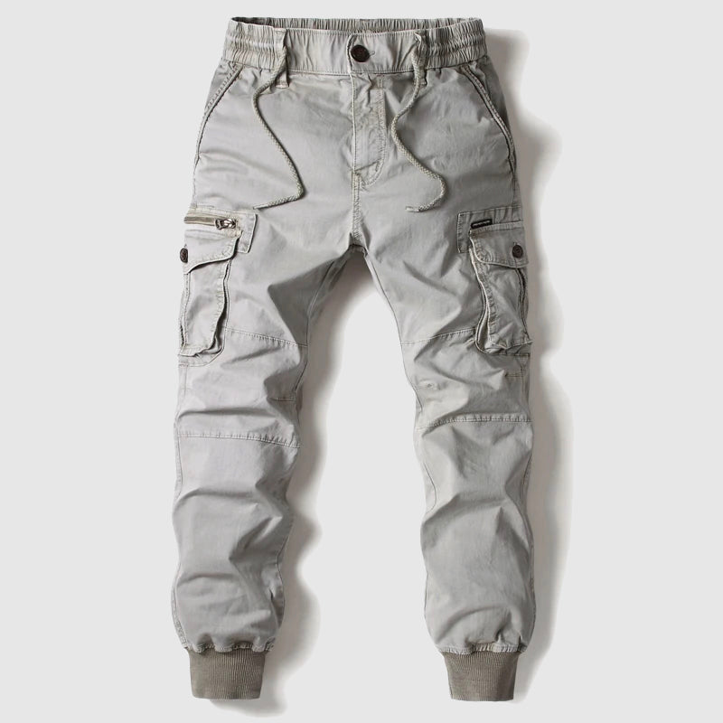 Grove Men's Cargo Joggers featuring adjustable drawstring, multiple pockets, and a stylish design for comfortable everyday wear. 3
