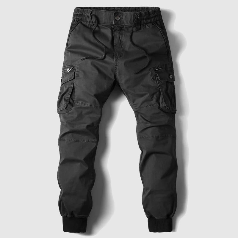 Grove Men's Cargo Joggers featuring adjustable drawstring, multiple pockets, and a stylish design for comfortable everyday wear. 4