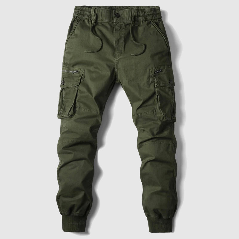 Grove Men's Cargo Joggers featuring adjustable drawstring, multiple pockets, and a stylish design for comfortable everyday wear. 5