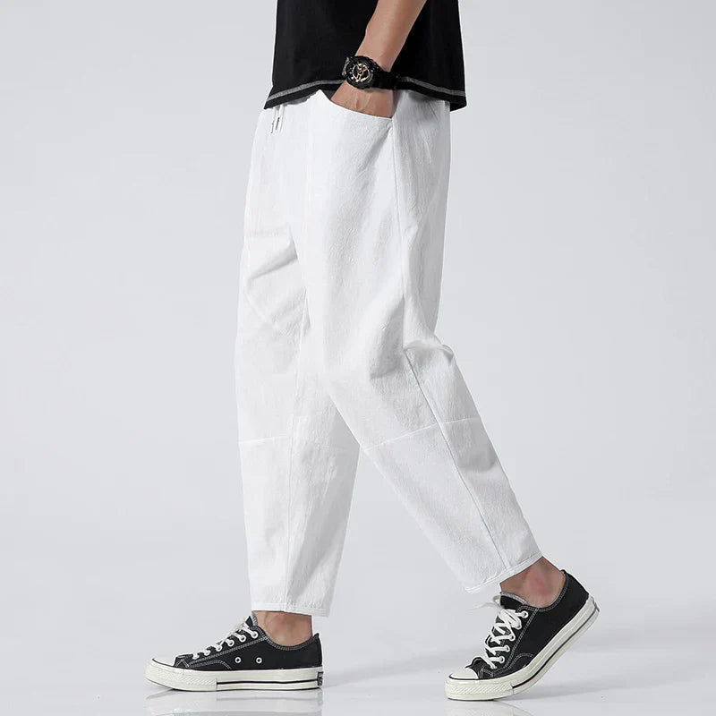 Grove Men’s Cropped Pants featuring an adjustable drawstring waist and articulated paneling for enhanced comfort and style. 3