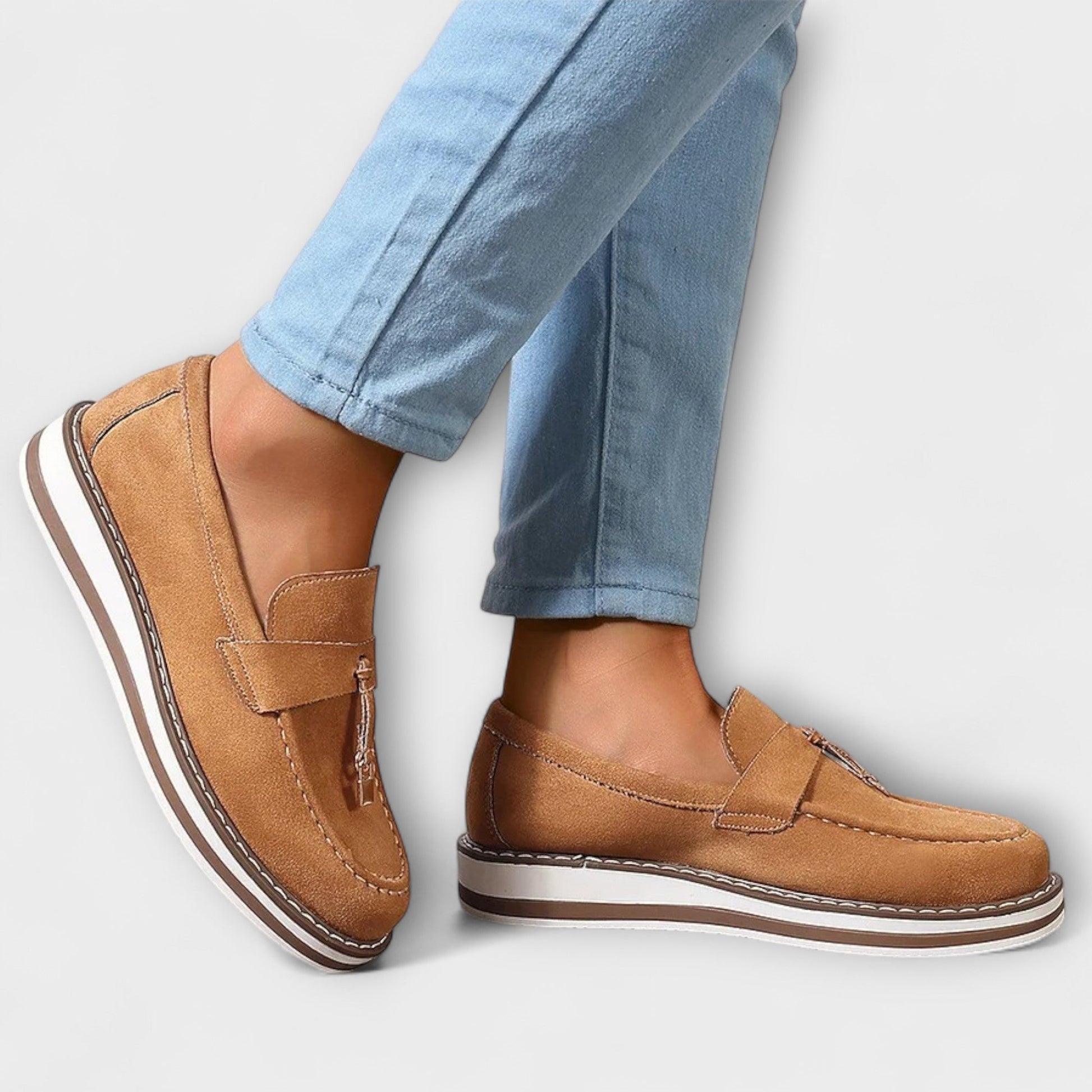 Hanna Women’s Loafers featuring a classic round-toe design and slip-on convenience, perfect for casual and professional settings. 5