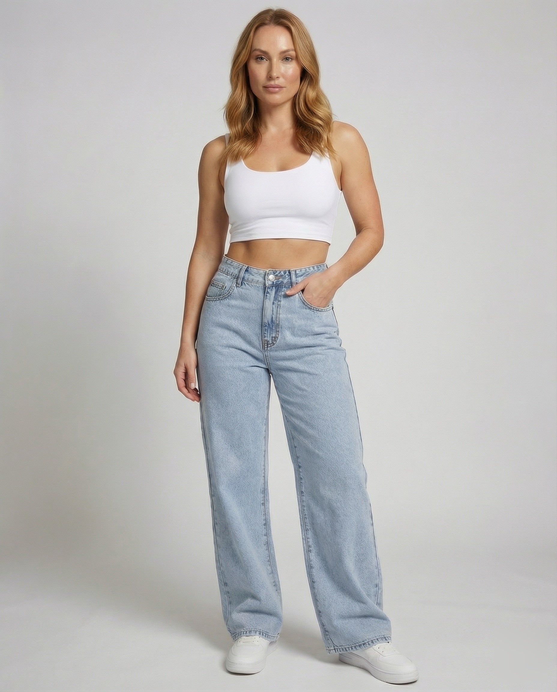 Harper Women’s Flare Jeans with High Waist and Wide Leg Design 2