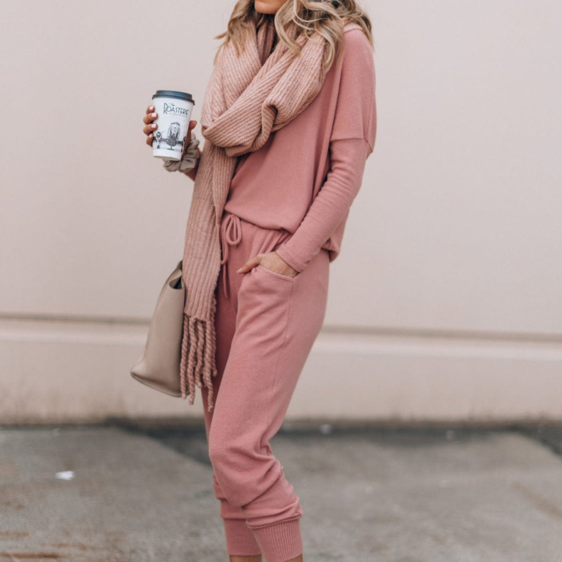 Haven Women's Tracksuit Set featuring a relaxed fit top and adjustable waistband, perfect for comfort and style during workouts or casual outings. 2