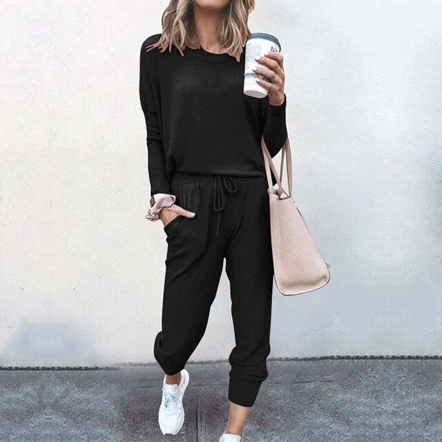 Haven Women's Tracksuit Set featuring a relaxed fit top and adjustable waistband, perfect for comfort and style during workouts or casual outings. 3