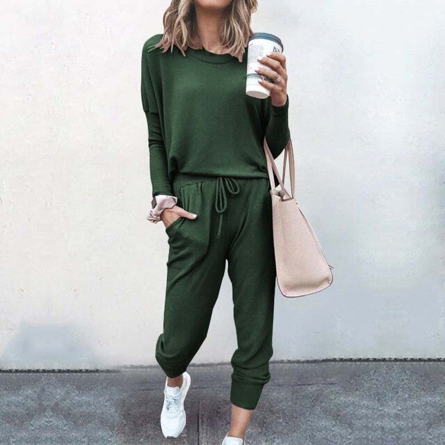 Haven Women's Tracksuit Set featuring a relaxed fit top and adjustable waistband, perfect for comfort and style during workouts or casual outings. 5
