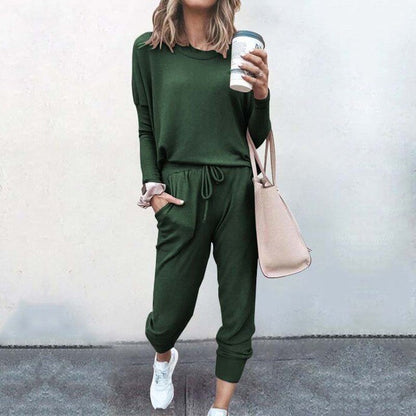 Haven Women's Tracksuit Set featuring a relaxed fit top and adjustable waistband, perfect for comfort and style during workouts or casual outings. 5