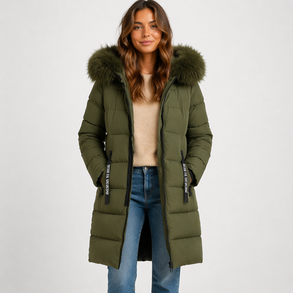 Heliora Men's Long Hooded Parka featuring insulated warmth, stylish design, and a durable exterior, perfect for cold weather outdoor activities. 0