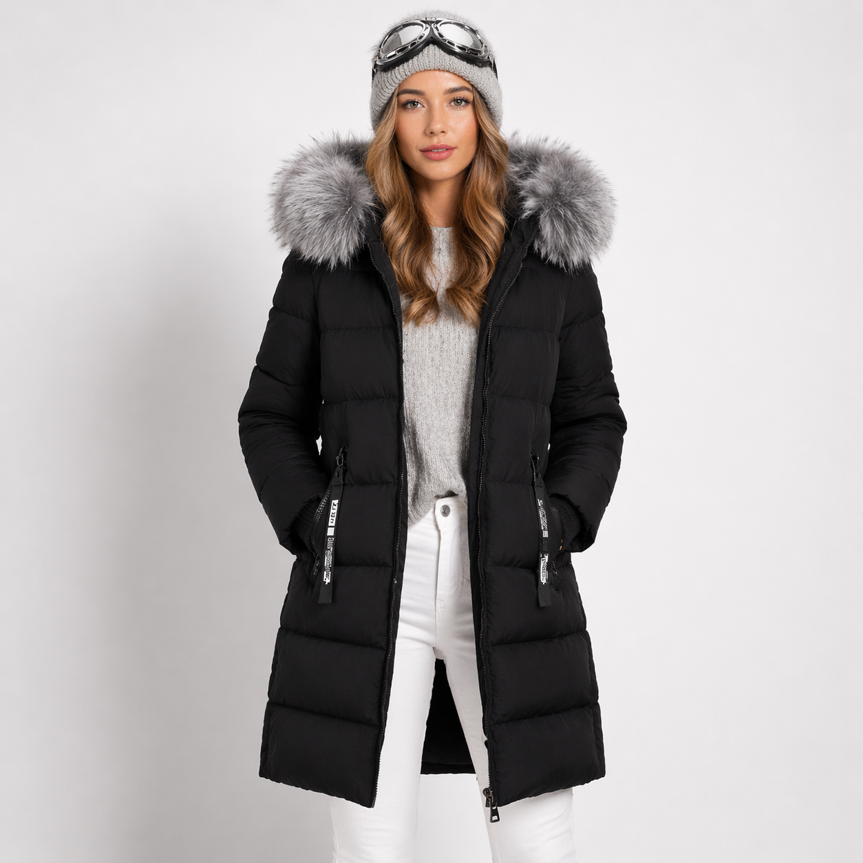 Heliora Men's Long Hooded Parka featuring insulated warmth, stylish design, and a durable exterior, perfect for cold weather outdoor activities. 3