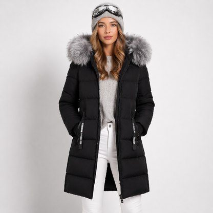 Heliora Men's Long Hooded Parka featuring insulated warmth, stylish design, and a durable exterior, perfect for cold weather outdoor activities. 3