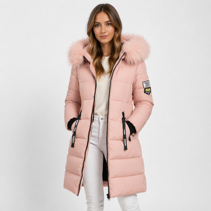 Heliora Men's Long Hooded Parka featuring insulated warmth, stylish design, and a durable exterior, perfect for cold weather outdoor activities. 4