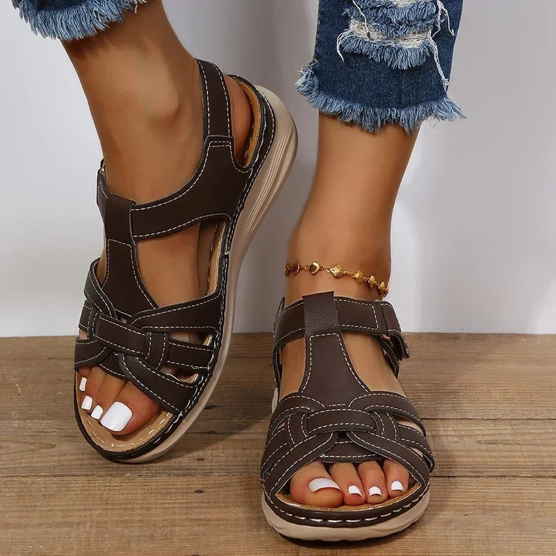 Iris Women’s Orthopaedic Sandals featuring a strappy elegant design for comfort and style. 3