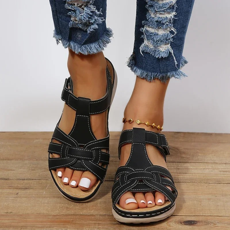 Iris Women’s Orthopaedic Sandals featuring a strappy elegant design for comfort and style. 4