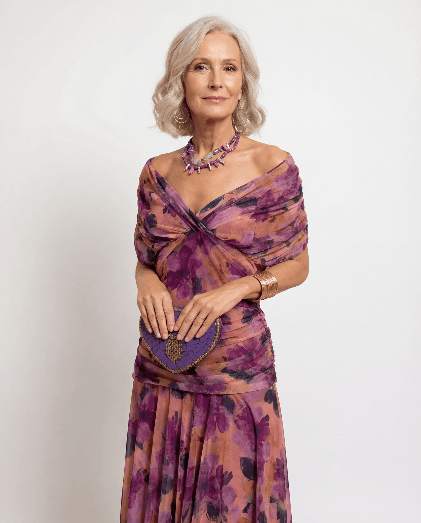 Kara Women’s Dress with Refined Neckline and Flowing Cut