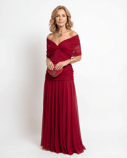 Kara Women’s Dress with Refined Neckline and Flowing Cut