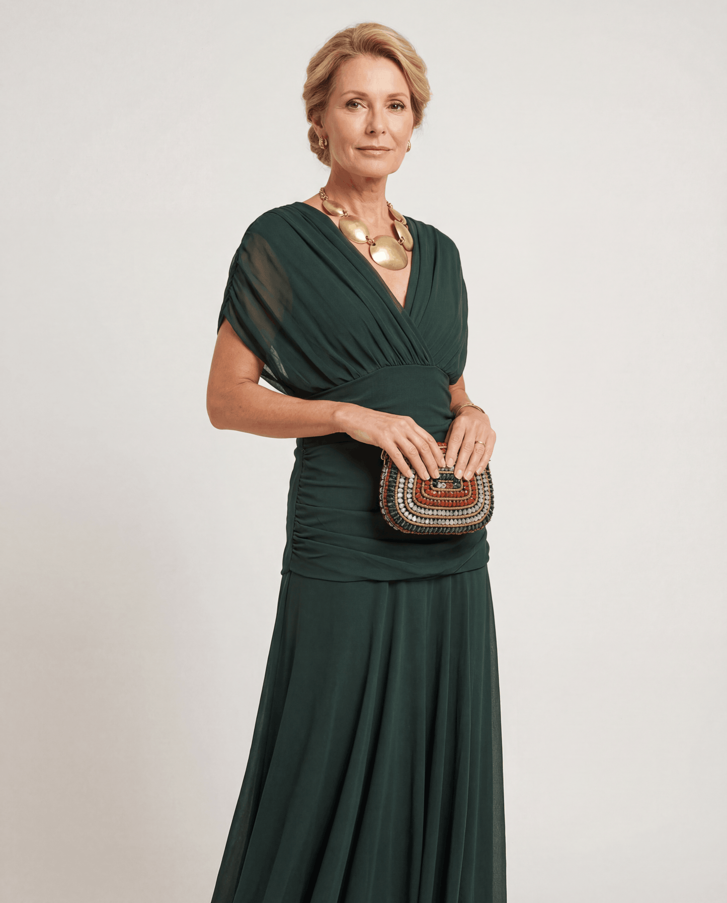 Kara Women’s Dress with Refined Neckline and Flowing Cut