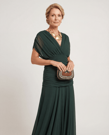 Kara Women’s Dress with Refined Neckline and Flowing Cut
