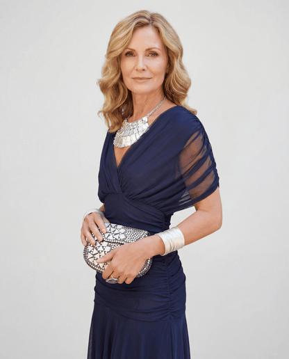 Kara Women’s Dress with Refined Neckline and Flowing Cut