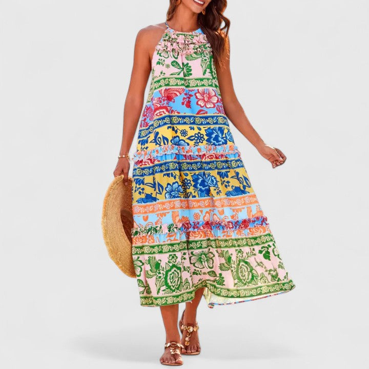 Lucianna Women’s Boho Dress featuring intricate details and a comfortable fit, perfect for casual or special occasions. 0