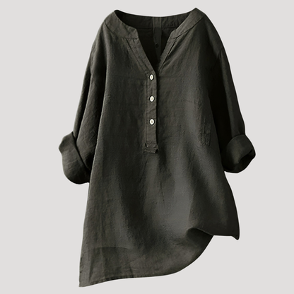 Luna Women's Tunic Top featuring a relaxed fit and longline design, perfect for casual wear and layering, available in various colors. 8