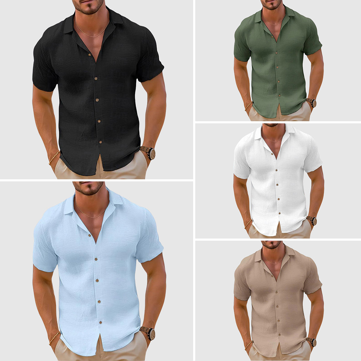 Luxe men's shirt featuring a classic collar and relaxed fit, perfect for stylish and comfortable everyday wear. 5