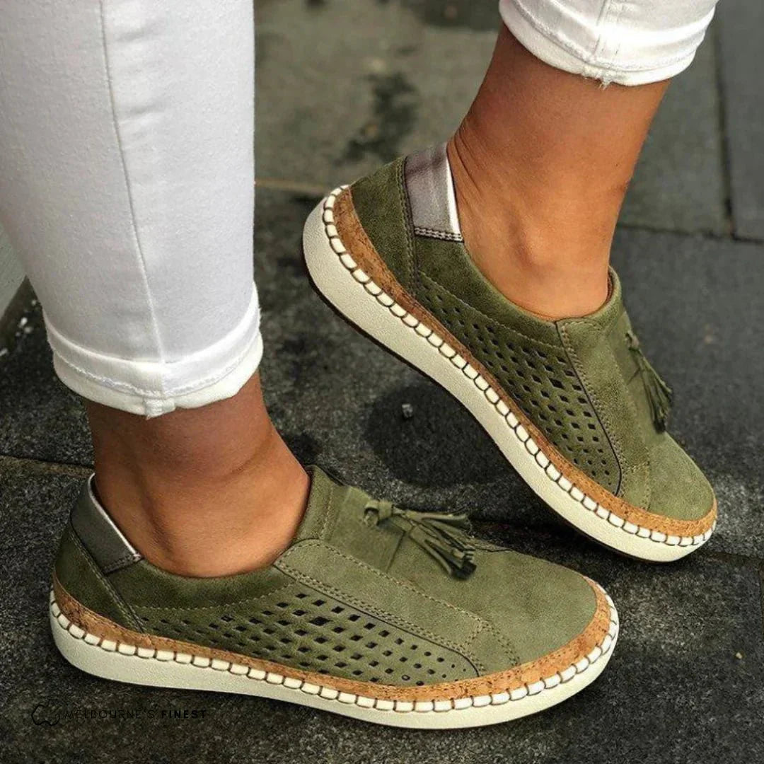 Luxe women's loafers featuring a slip-on design, combining convenience and versatile style for casual and formal occasions. 0