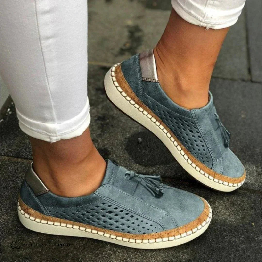 Luxe women's loafers featuring a slip-on design, combining convenience and versatile style for casual and formal occasions. 4