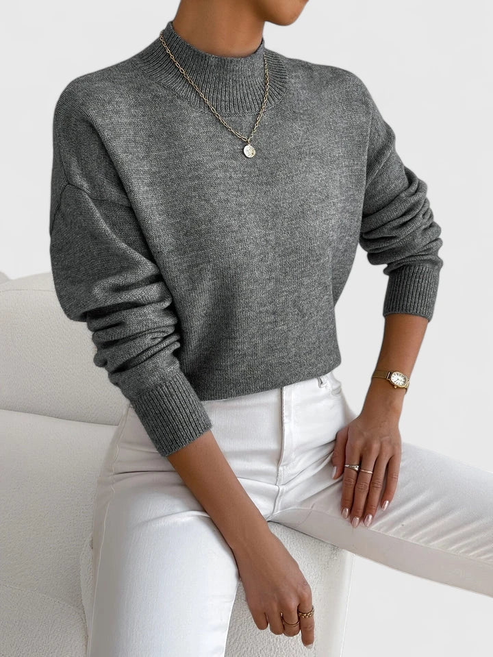 Marchelina Women’s Roll Neck Jumper featuring an elegant collar and a comfortable fit, perfect for stylish layering in any season. 3