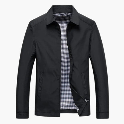 Maverick Men's Jacket featuring a classic shirt collar and convenient zipper closure, perfect for stylish layering in any season. 0