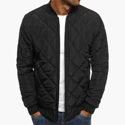 Maverick Men's Jacket featuring a stylish quilted design and practical zippered pockets, perfect for outdoor adventures and casual wear. 2