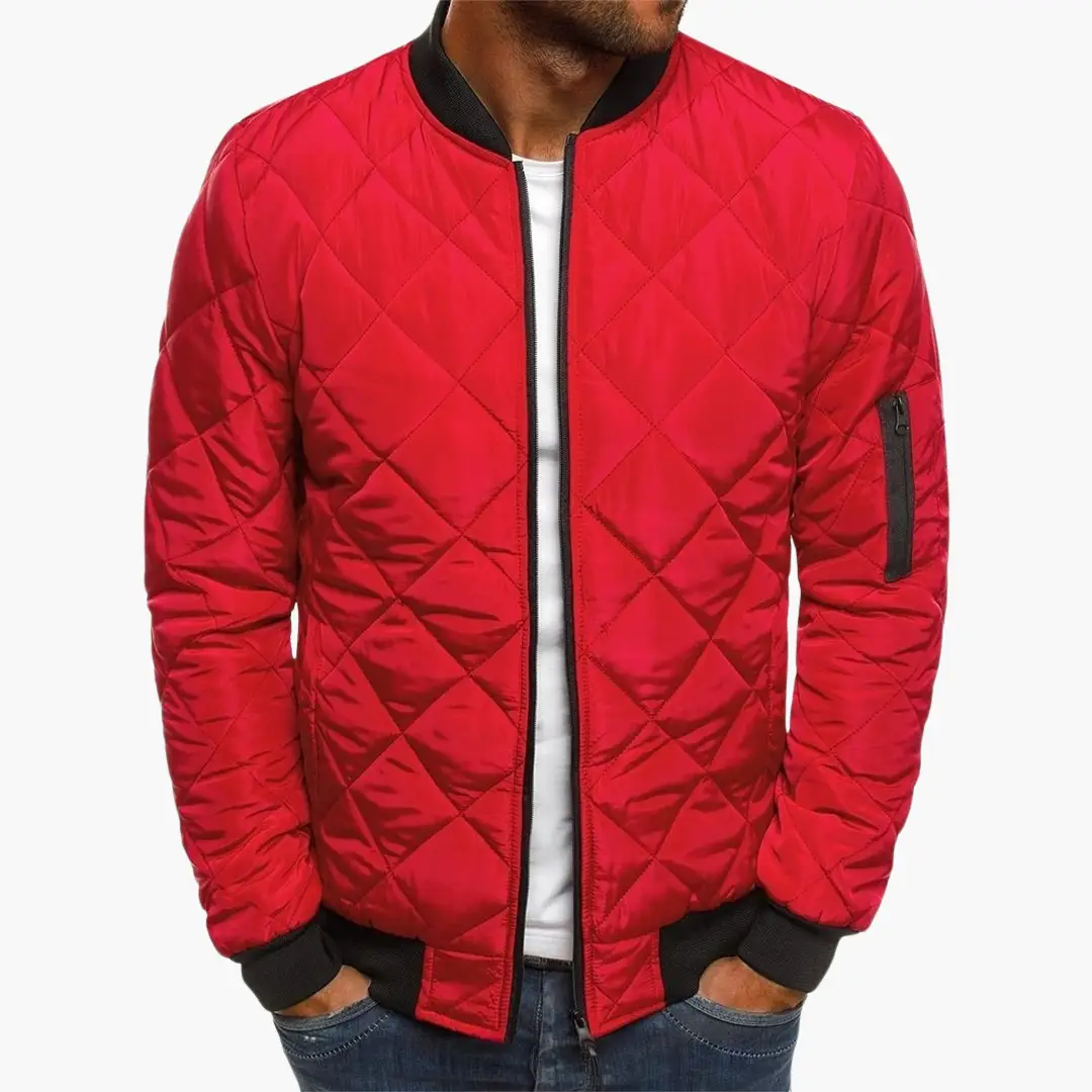 Maverick Men's Jacket featuring a stylish quilted design and practical zippered pockets, perfect for outdoor adventures and casual wear. 3