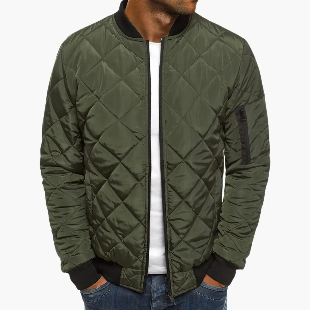 Maverick Men's Jacket featuring a stylish quilted design and practical zippered pockets, perfect for outdoor adventures and casual wear. 4