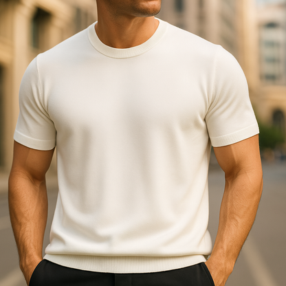 Milo Men’s T-Shirt featuring a soft merino wool blend, ideal for comfort and style, available in various sizes and colors. 1