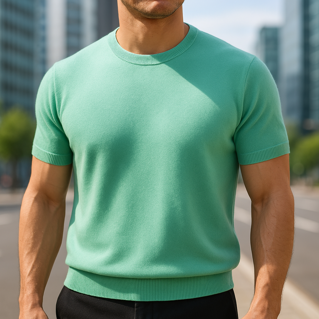 Milo Men’s T-Shirt featuring a soft merino wool blend, ideal for comfort and style, available in various sizes and colors. 3