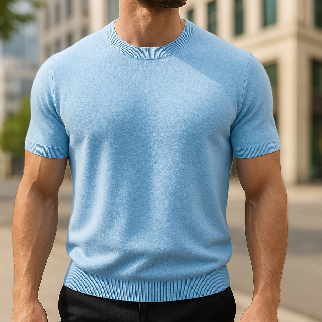 Milo Men’s T-Shirt featuring a soft merino wool blend, ideal for comfort and style, available in various sizes and colors. 6
